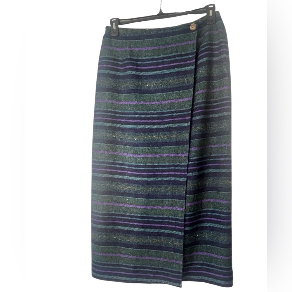 New Coldwater Creek faux wrap wool blend maxi skirt. Size 14. Made in USA - Picture 5 of 8